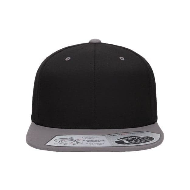 Custom Snapback Hat, Black/Red or Black/Grey, with Your Logo
