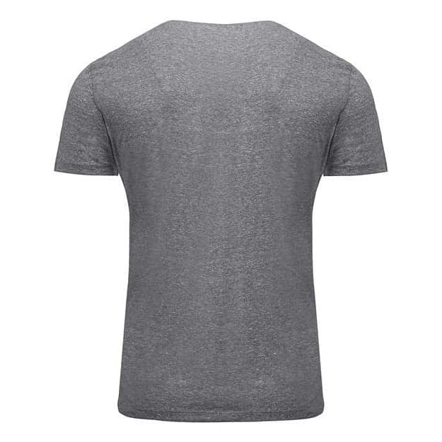 Plain grey triblend unisex triblend t-shirt, front view