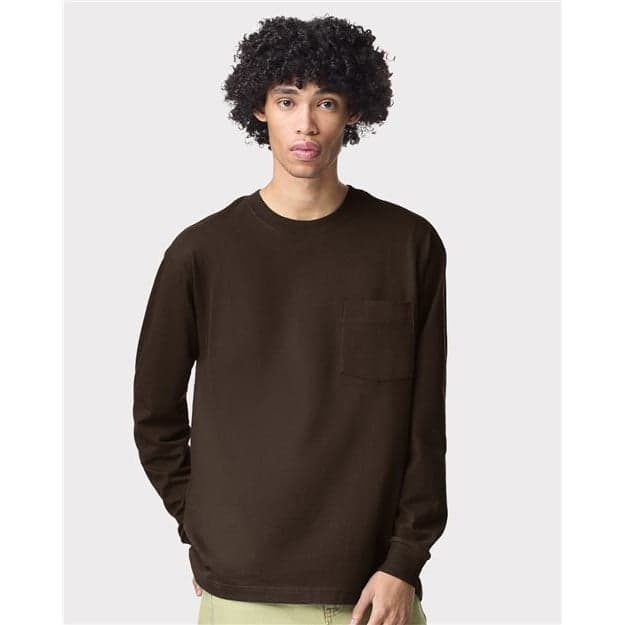 Individuelles Pocket-Langarmshirt mit deinem Foto auf dem Rücken