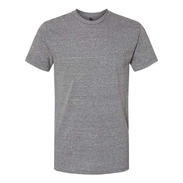 Plain tri asphalt unisex usa-made triblend t-shirt, front view