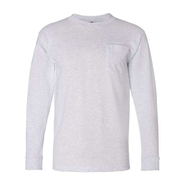 Custom Long Sleeve Shirt with Pocket and Your Business Logo on Back