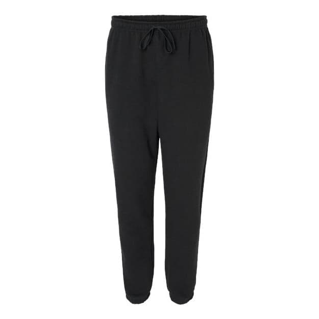 Plain brown unisex reflex fleece sweatpants, front view
