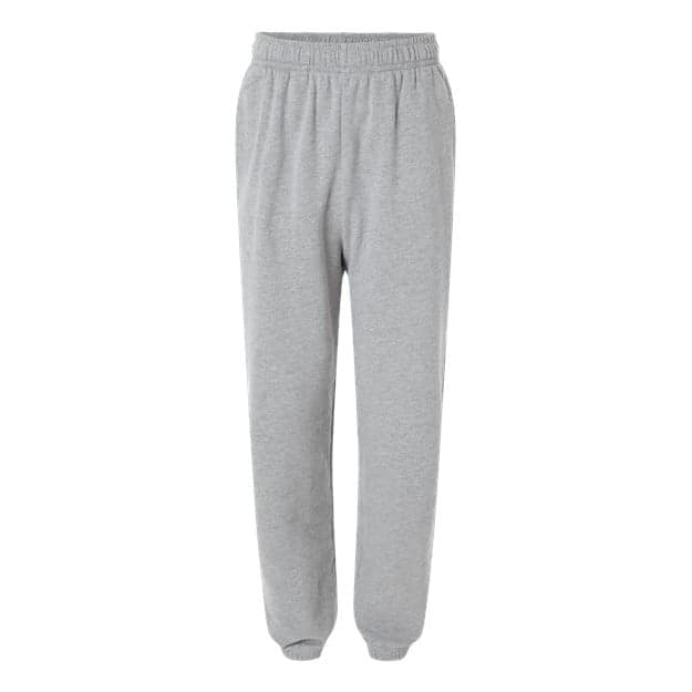 Plain athletic heather unisex sponge fleece sweatpants, front view