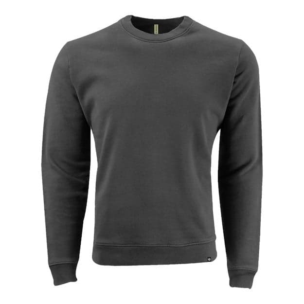 Plain graphite unisex motion crewneck sweatshirt, front view