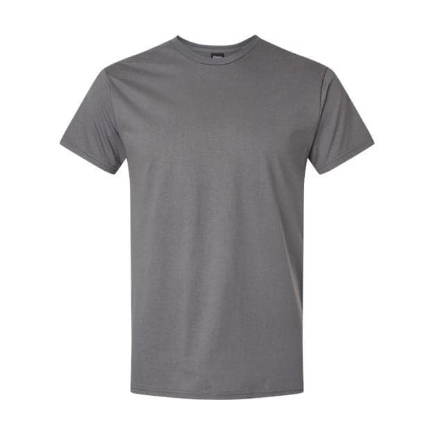 Plain smoke grey unisex perfect-t dtg t-shirt, front view