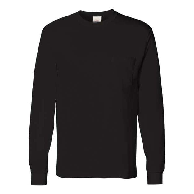 Custom Men's Pocket Long Sleeve Shirt with Your Design