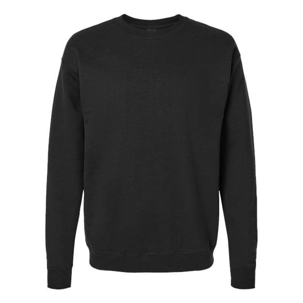 Plain charcoal heather unisex perfect sweats crewneck sweatshirt, front view