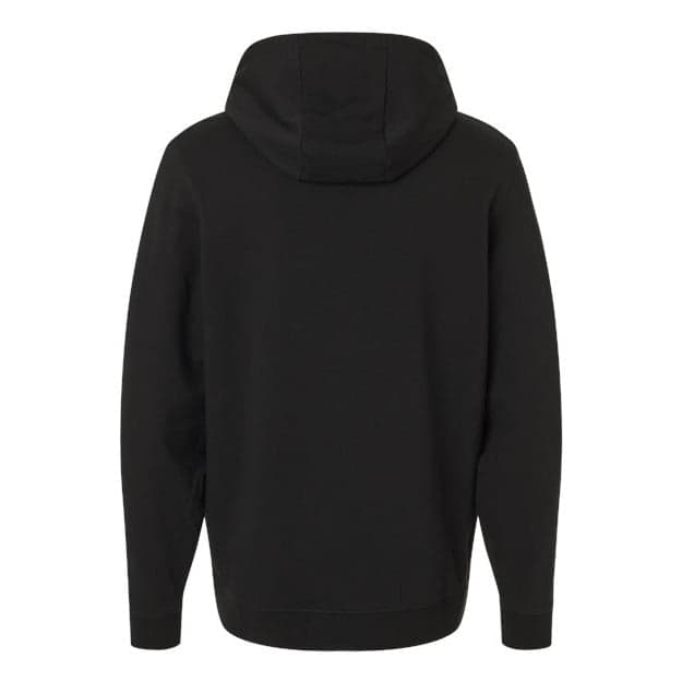 Plain black unisex perform hooded sweatshirt, front view