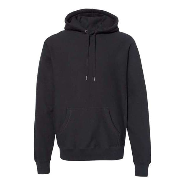 Plain charcoal heather unisex legend premium heavyweight cross-grain hooded sweatshirt, front view