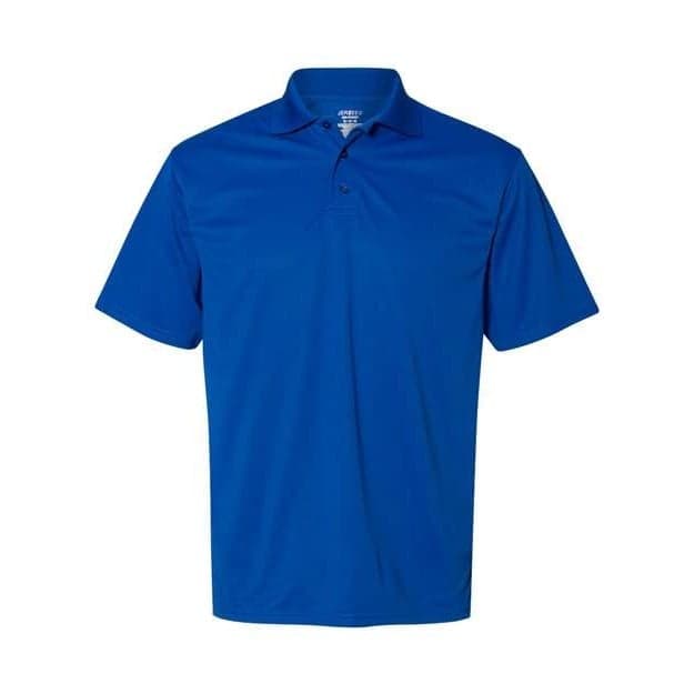 Plain royal men's polo, front view