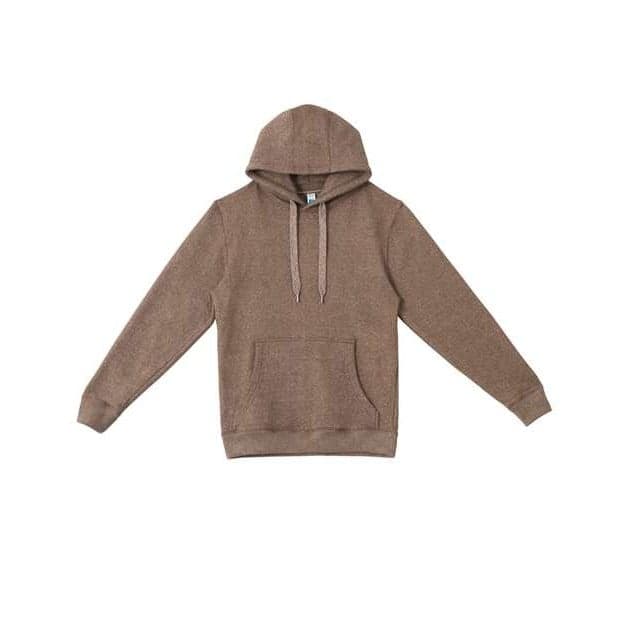 Plain terra brown unisex nantucket hooded sweatshirt, front view