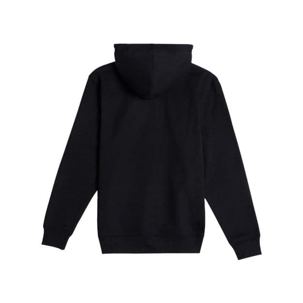Plain black unisex future fleece hooded sweatshirt, front view