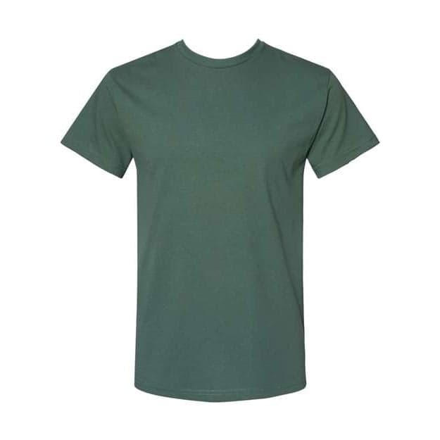 Plain royal pine unisex eco heavyweight t-shirt, front view