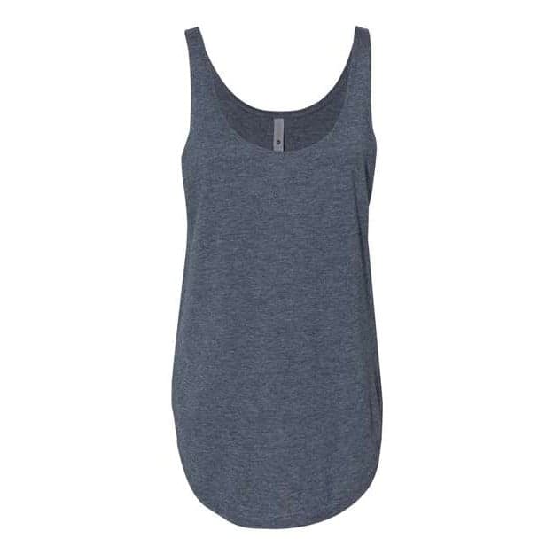 Plain charcoal women's festival tank, front view