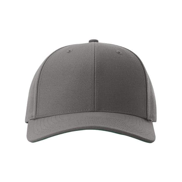 Plain charcoal surge snapback cap, front view