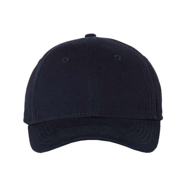 Plain navy structured cap, front view
