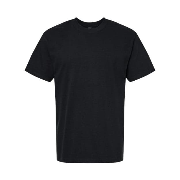Plain pitch black unisex hammer™ maxweight t-shirt, front view