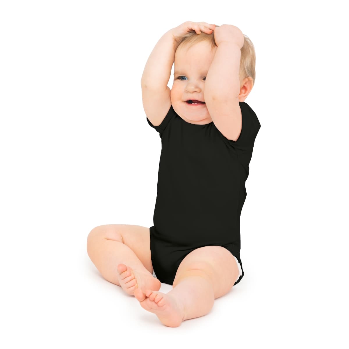 Custom Firm Fit Short Sleeve Baby Onesie with Your Photo or Text