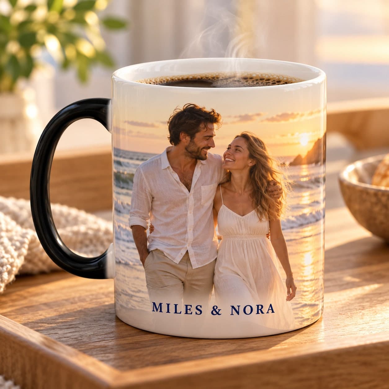 Custom 11 oz Color-Changing Ceramic Mug with Your Photo or Text