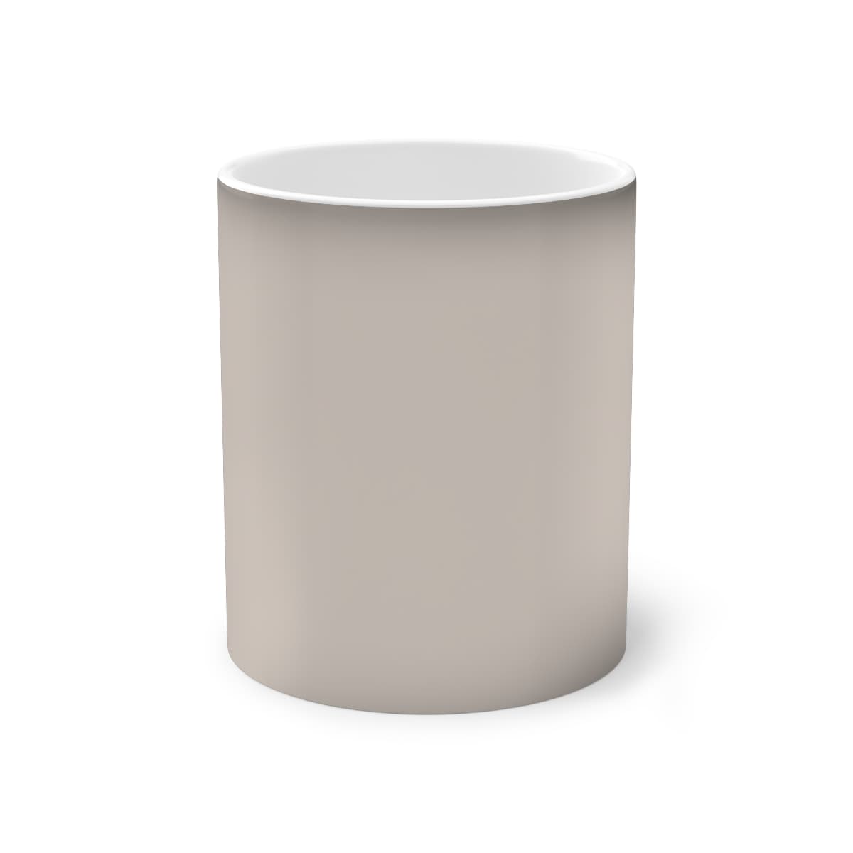 Plain black color-changing mug, 11oz, front view