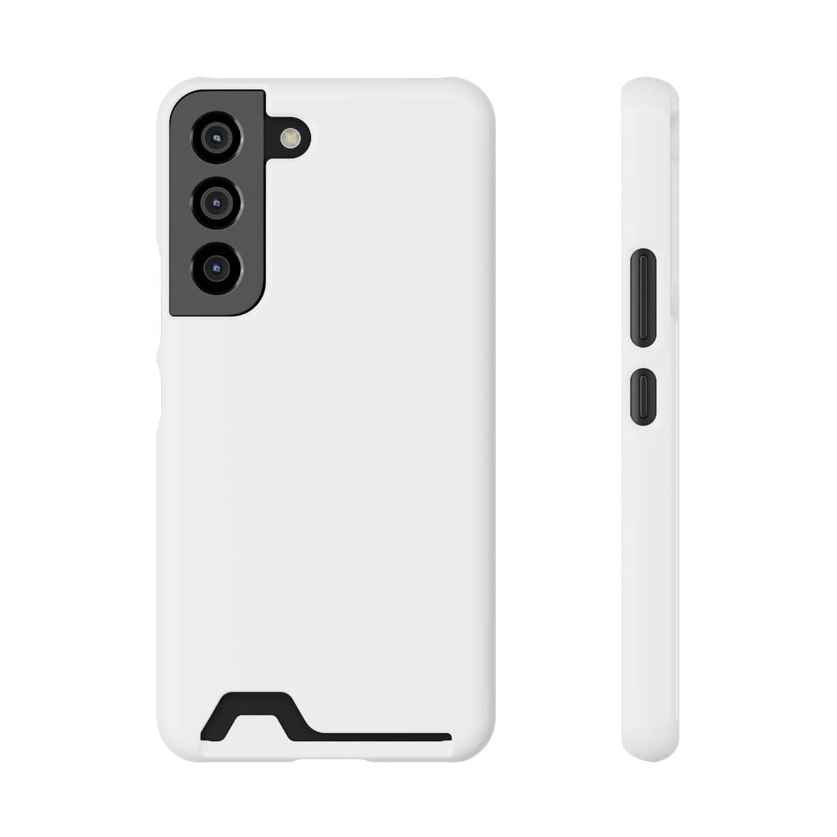 Plain phone case with card holder, front view