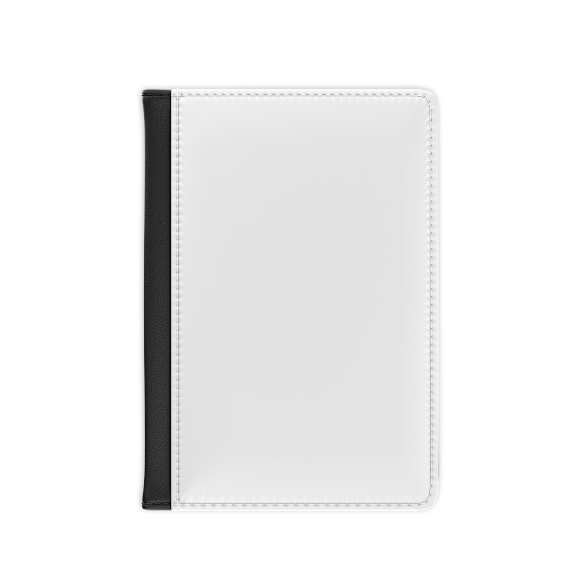 Plain black passport cover, front view