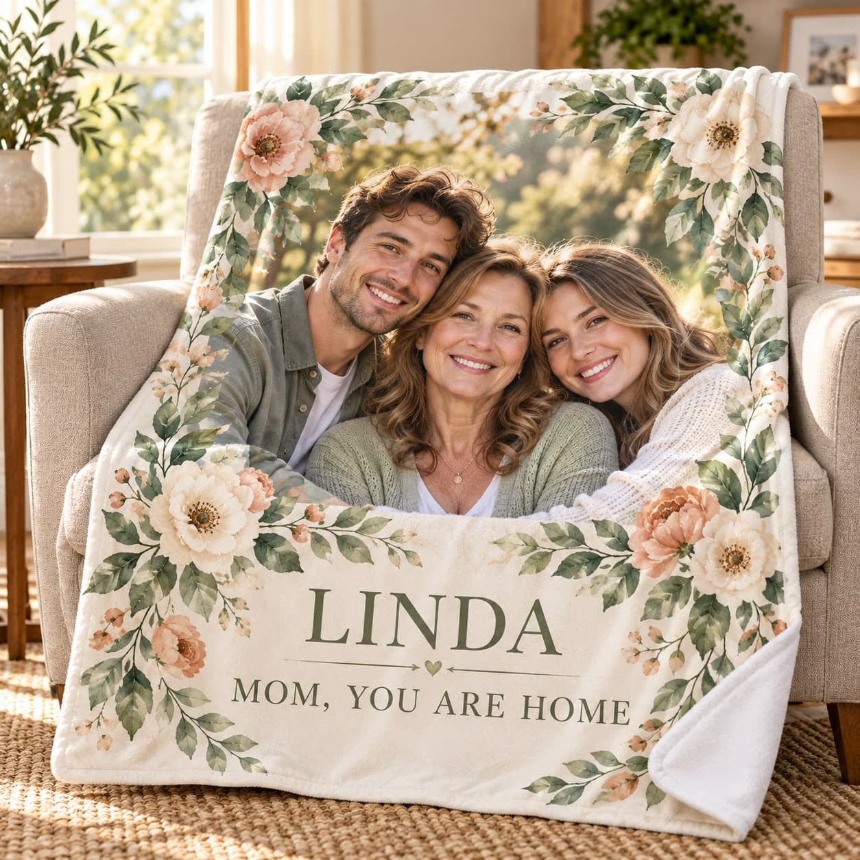 Custom Velveteen Microfiber Blanket with Your Photo or Text