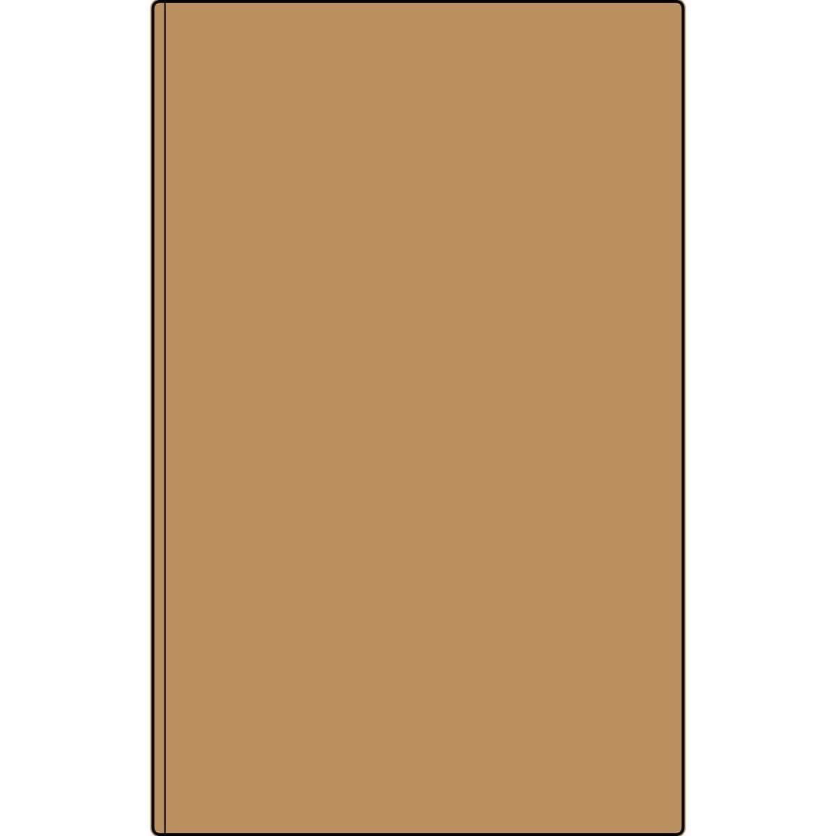Plain bamboo / black vegan leather journal (engraving), front view