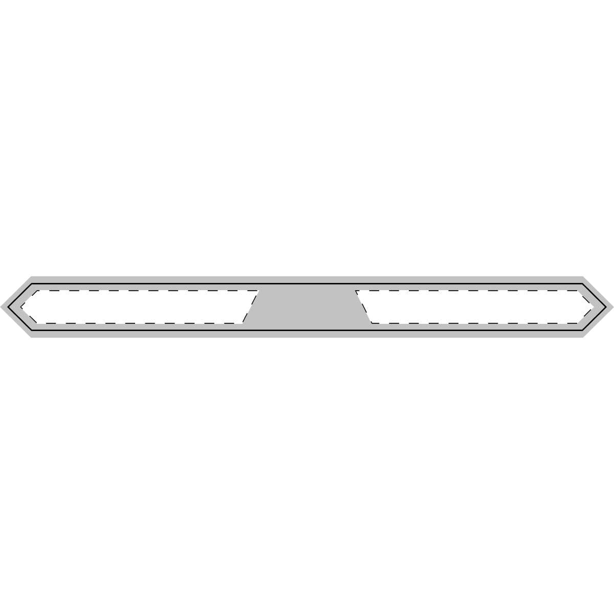 Plain white satin-poly graduation stole, front view