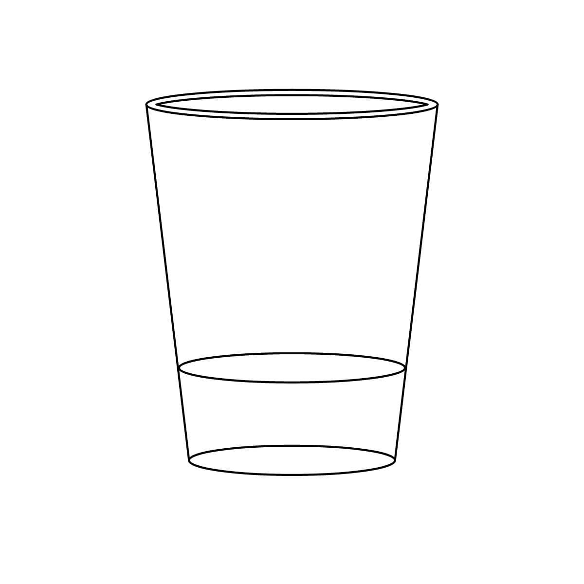 Plain shot glass, 1.5oz (engraving), front view