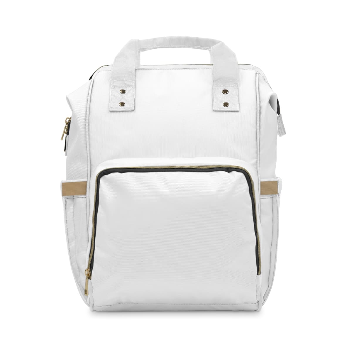 Plain multifunctional diaper backpack, front view