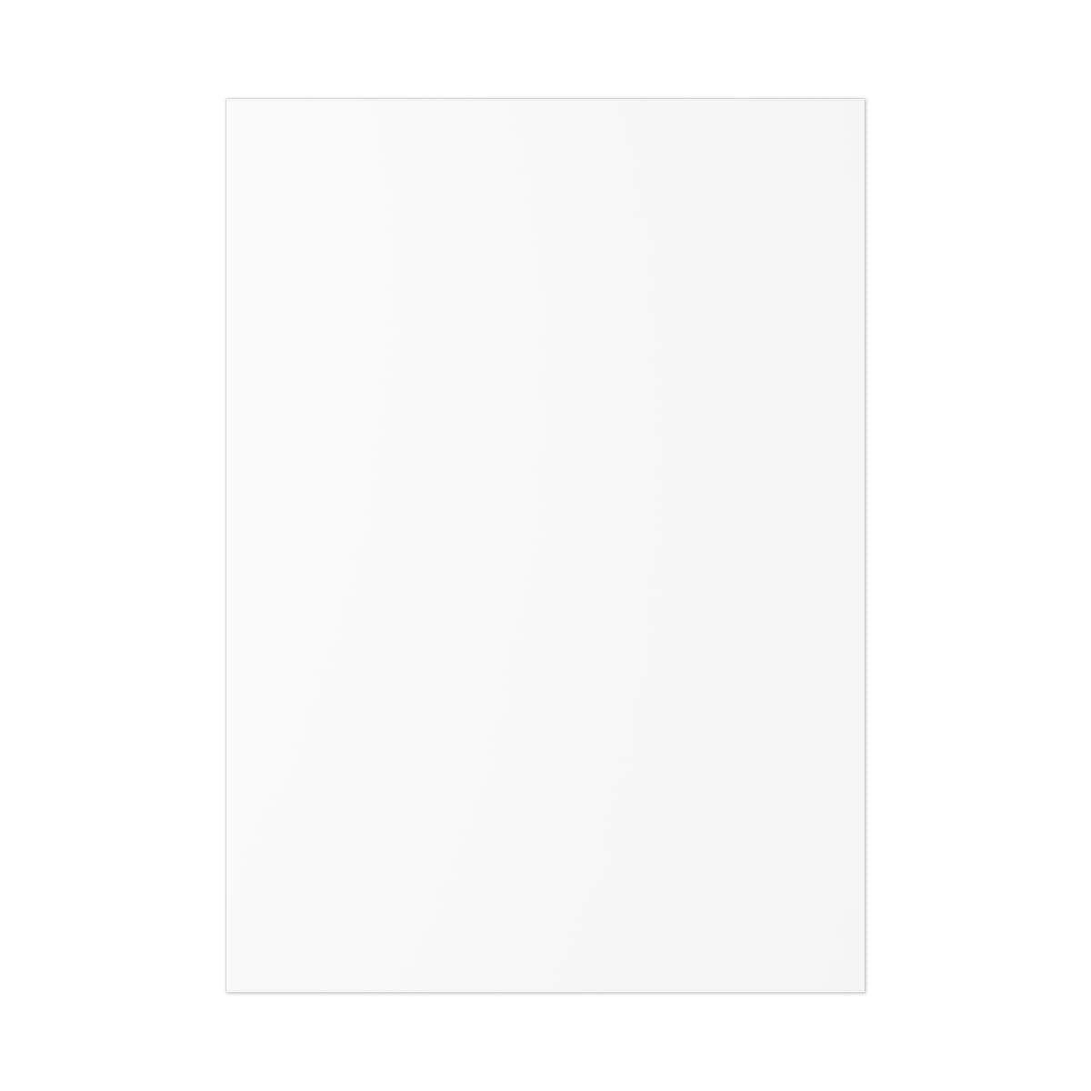 Plain uncoated posters, front view
