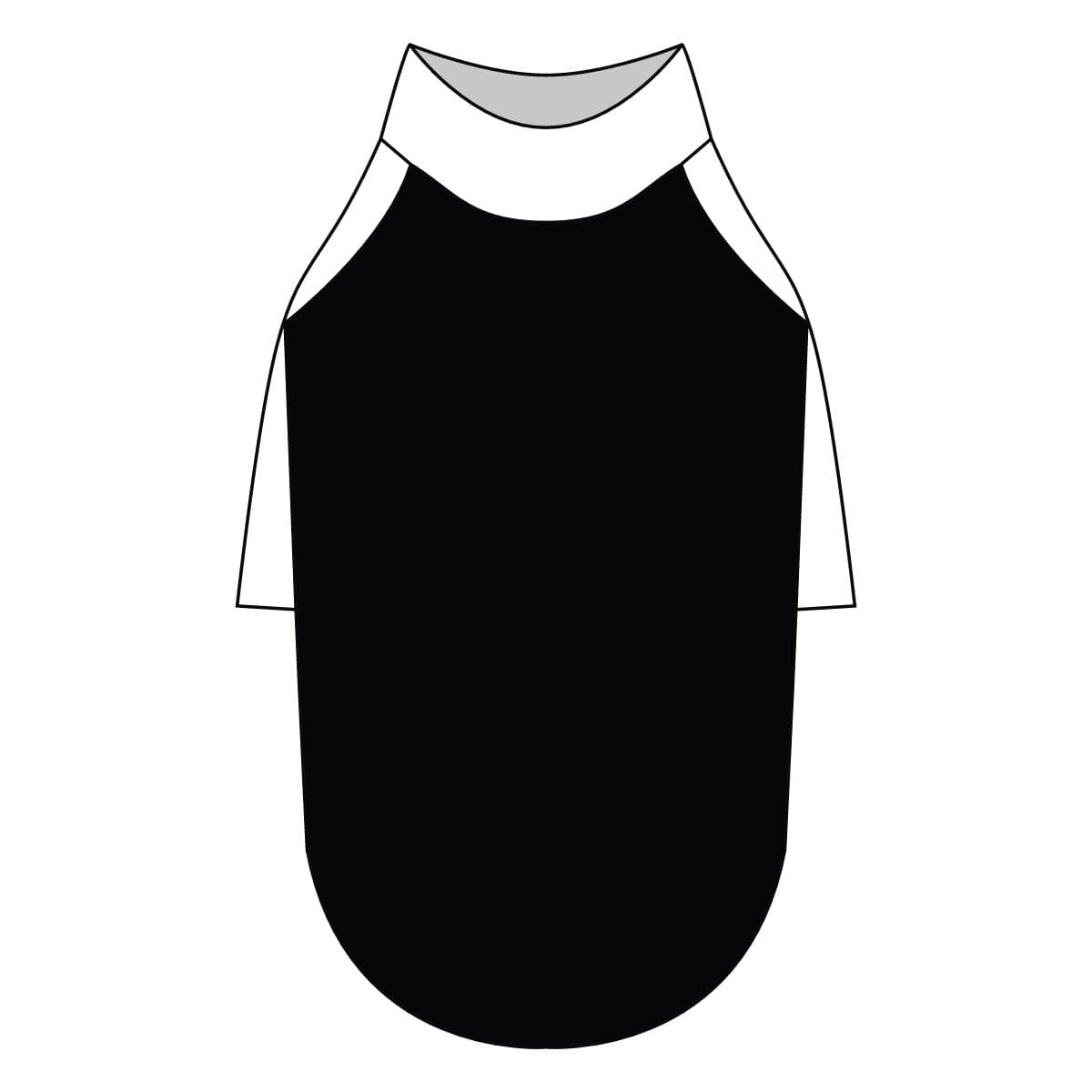 Pet Raglan T-shirt — White/Black — back
