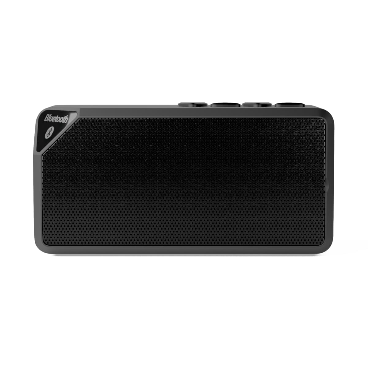 Plain black jabba bluetooth speaker, front view