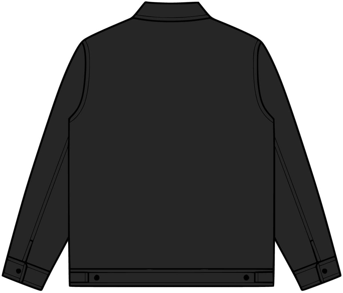 Canvas Heavy Jacket — Black — back