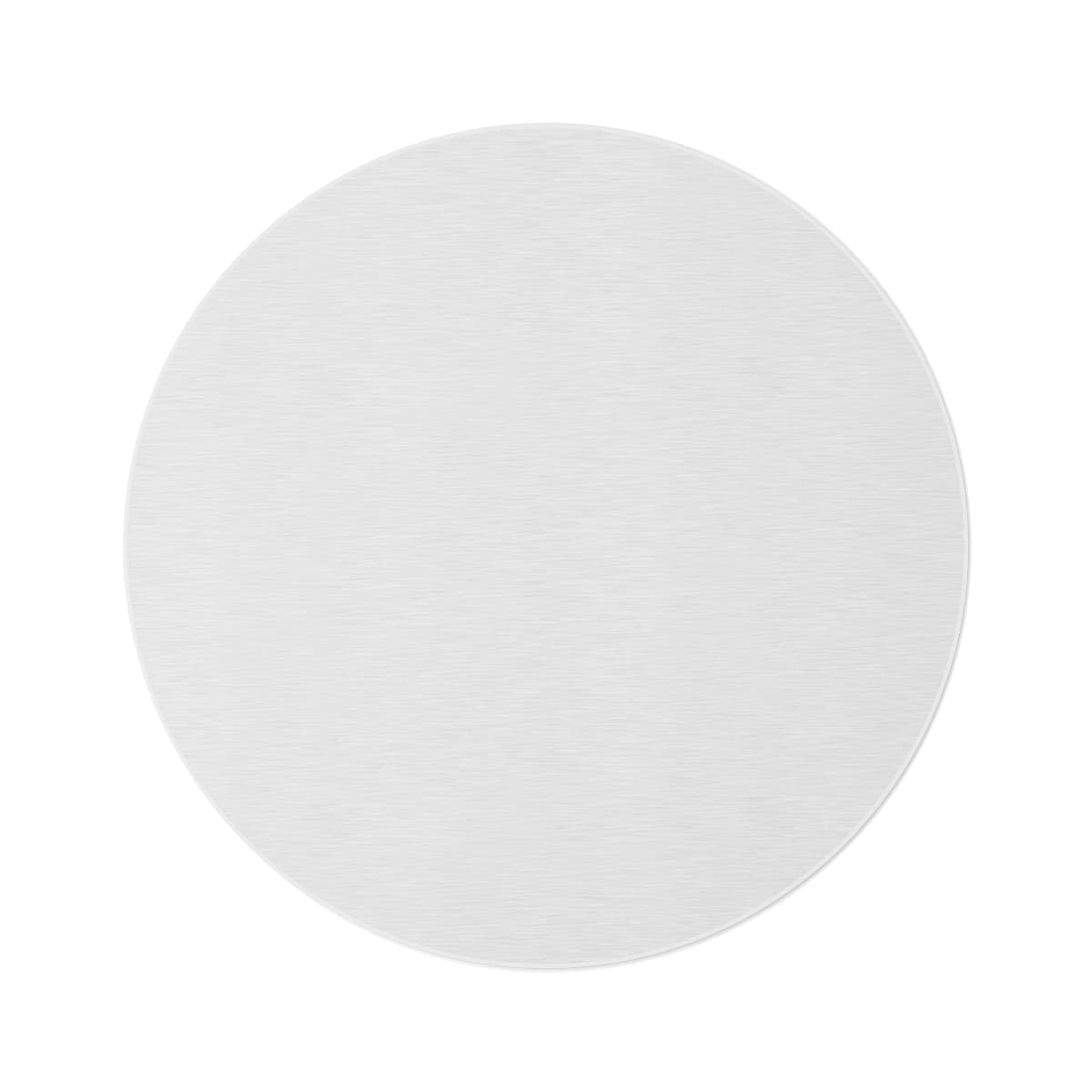 Plain round rug, front view