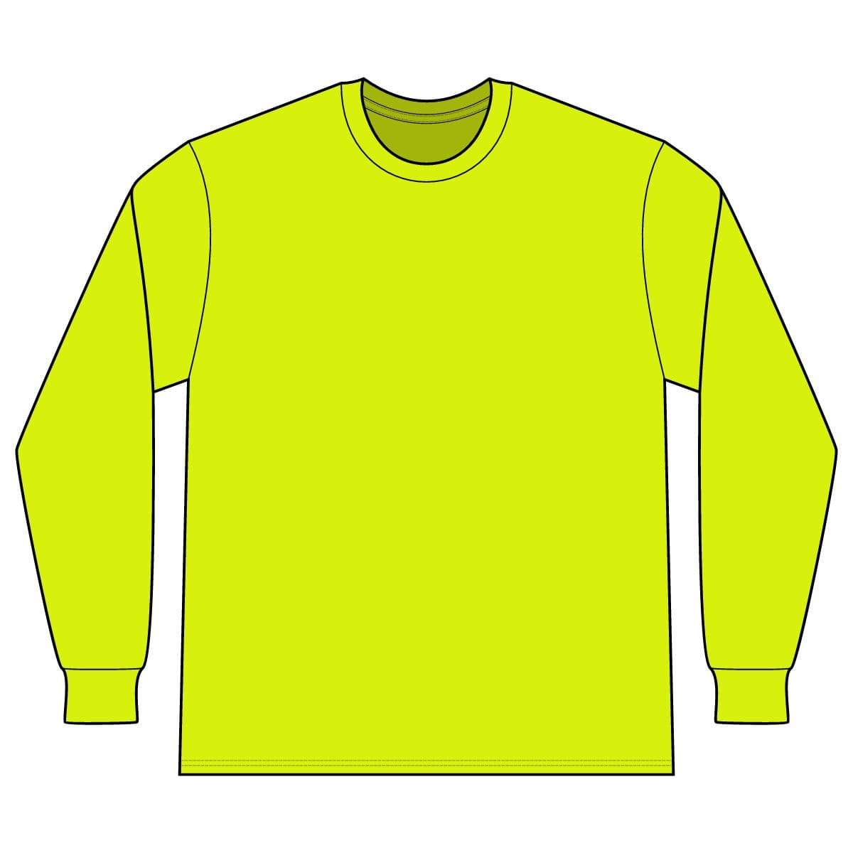 Block Safety L-S Tee — Safety Yellow — front