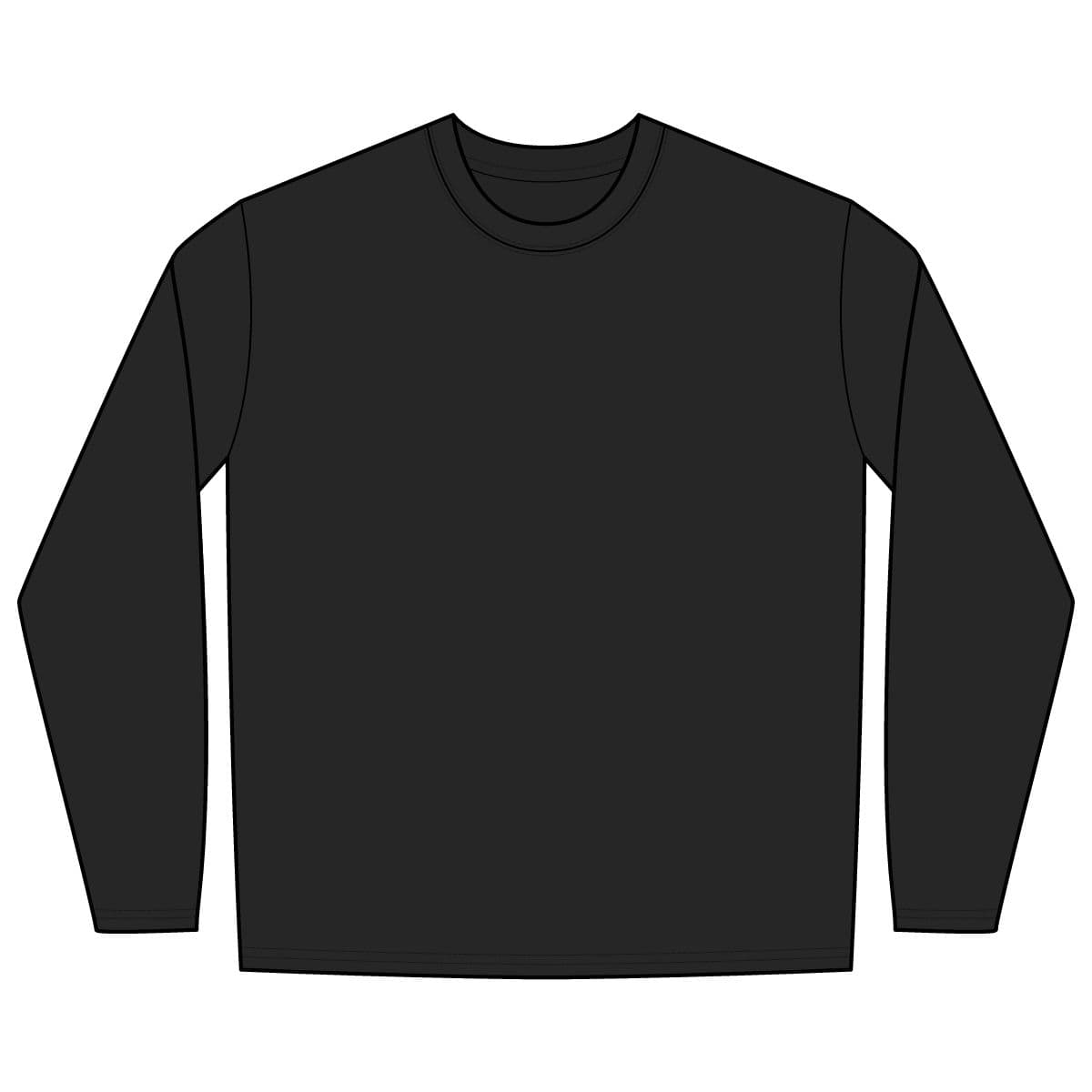 Custom Black Long Sleeve T-Shirt with Your Crew Logo