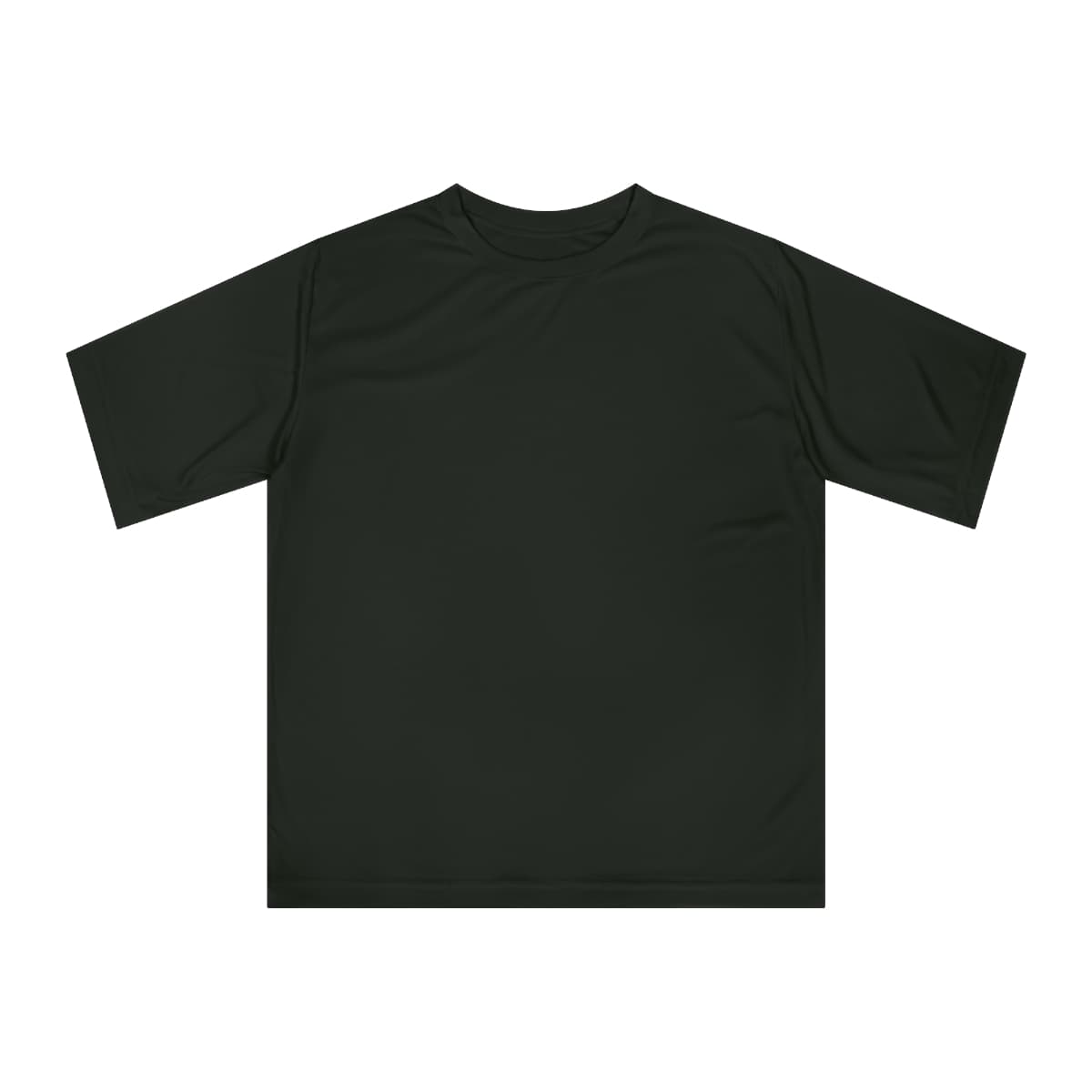 Plain black unisex zone performance t-shirt, front view