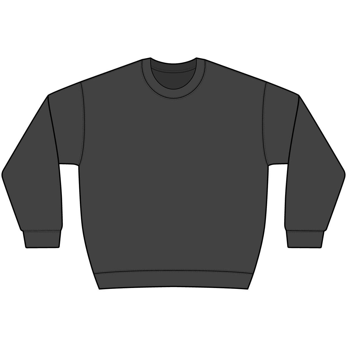 Women's Relax Faded Crew — Faded Black — front