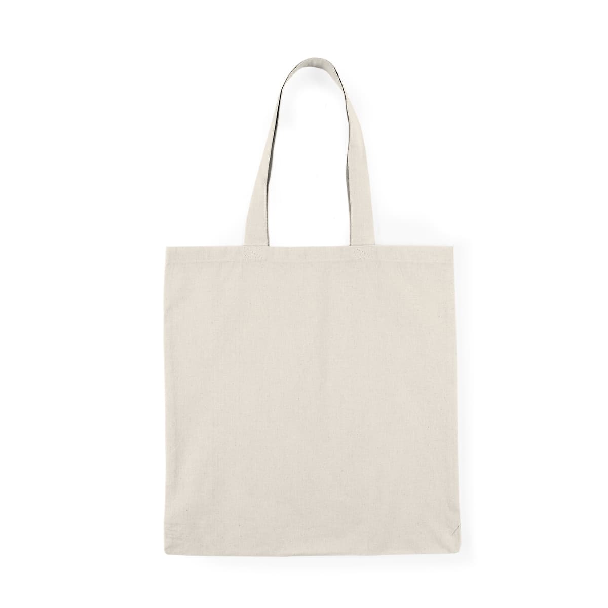 Plain natural natural tote bag, front view