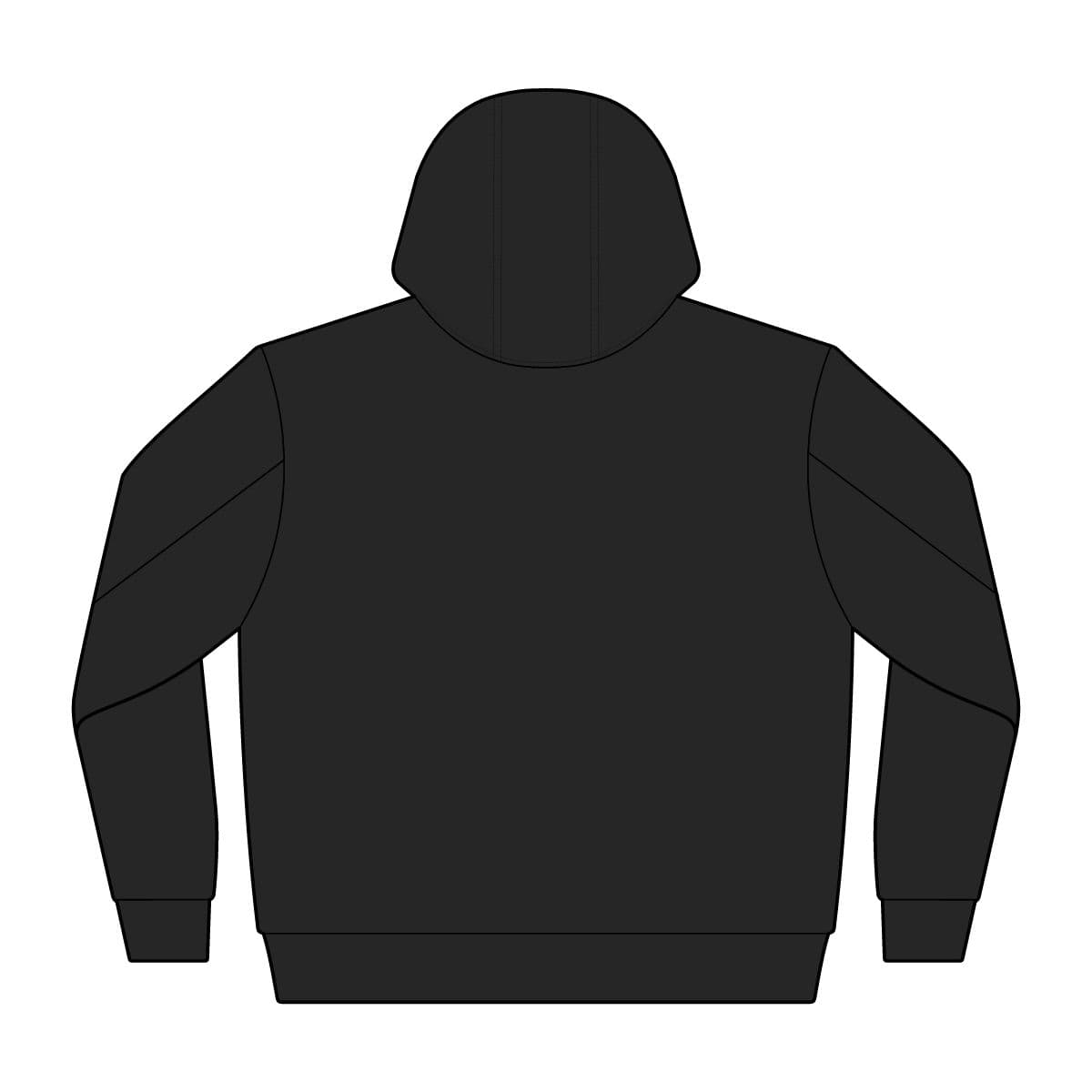 Canvas Bomber Hood Jacket — Black — back