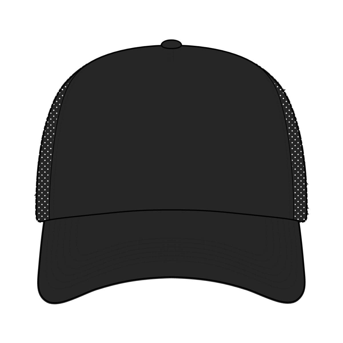 Stock Trucker Cap — Black — front