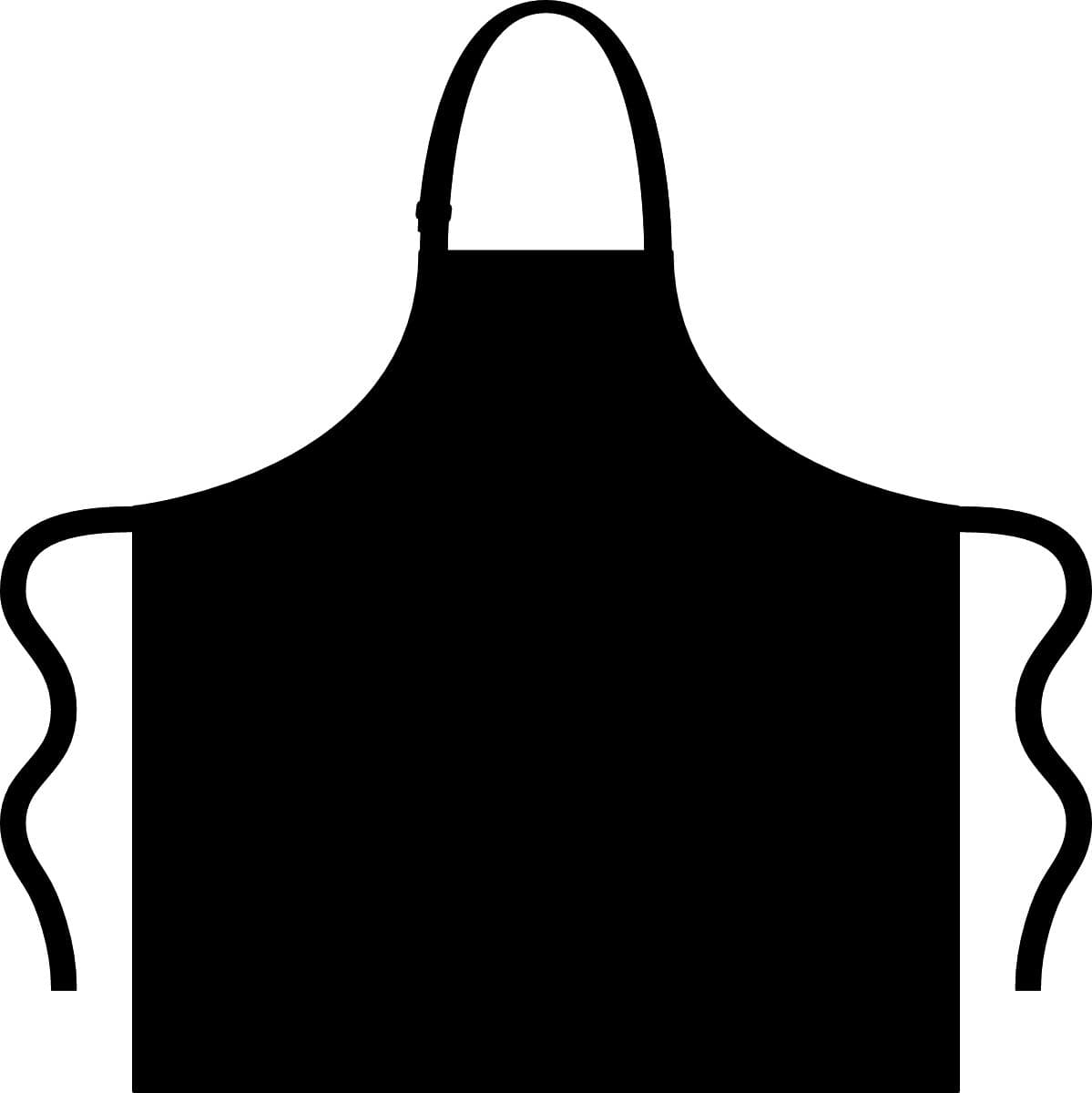 Linen Apron — Black — front