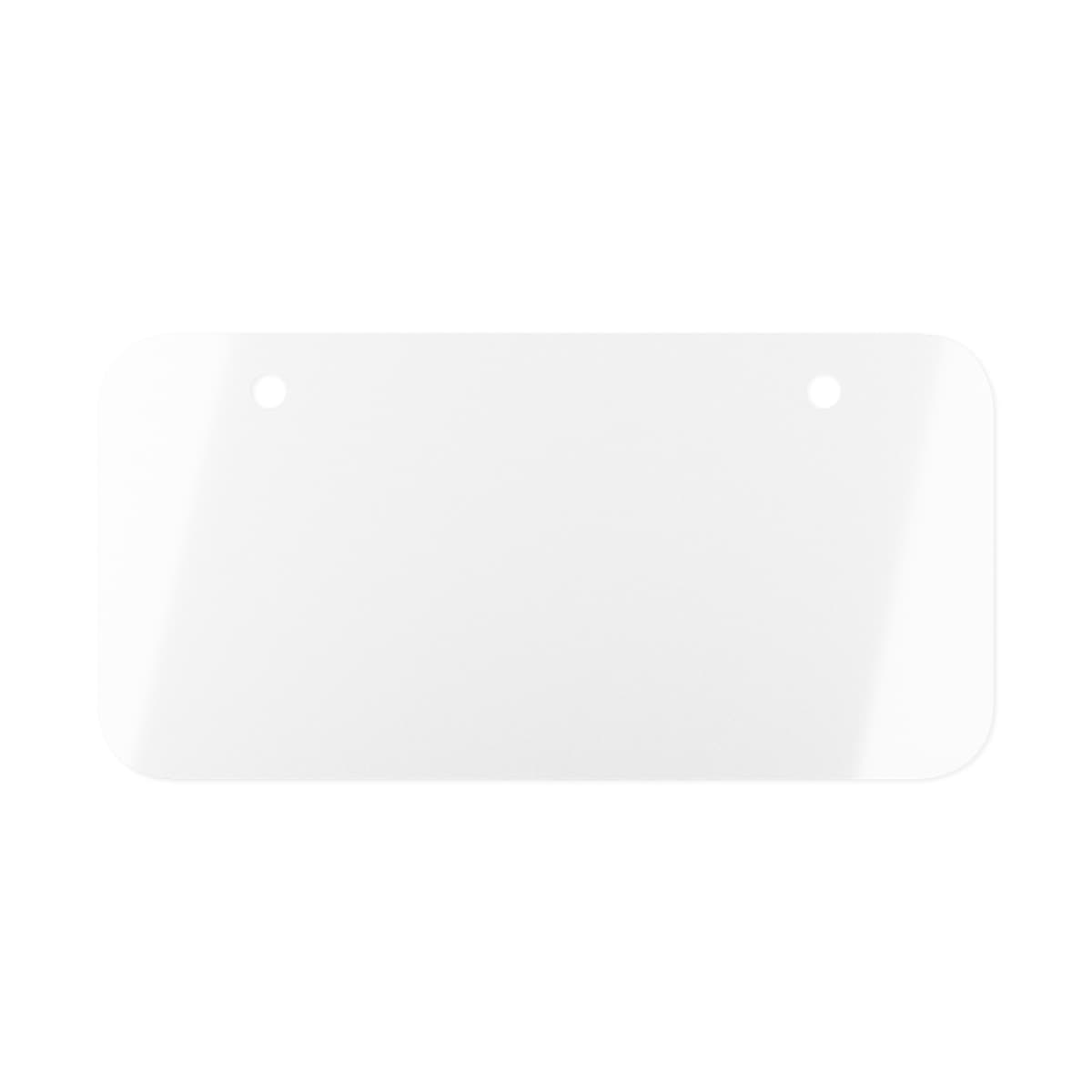 Plain mini license plate, front view