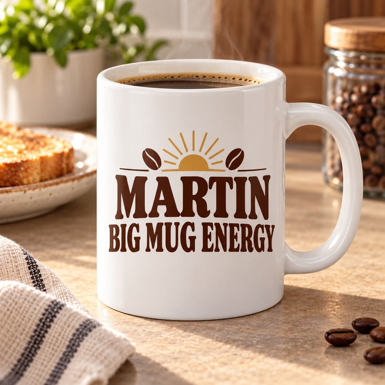 Custom 20 oz Jumbo White Ceramic Mug with Your Photo or Text