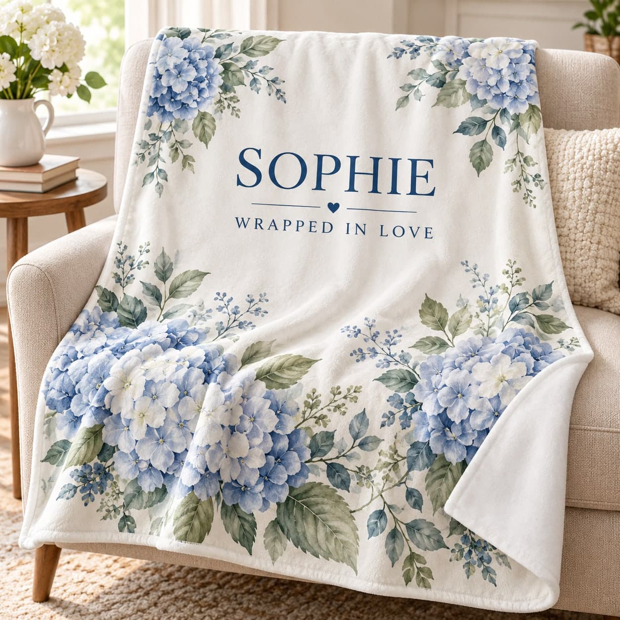 Custom Two-Sided Velveteen Microfiber Blanket with Your Photo or Text