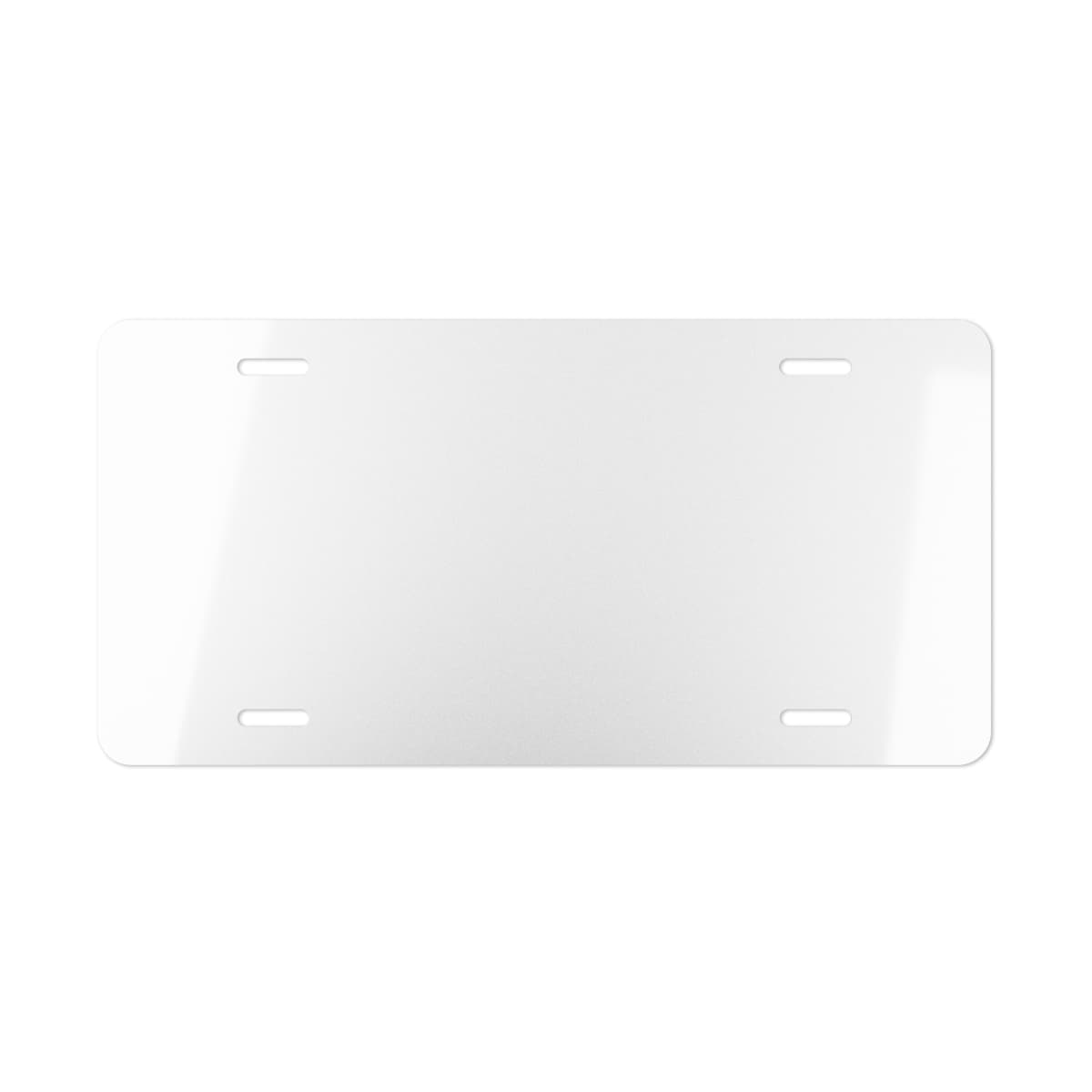 Plain vanity plate, front view