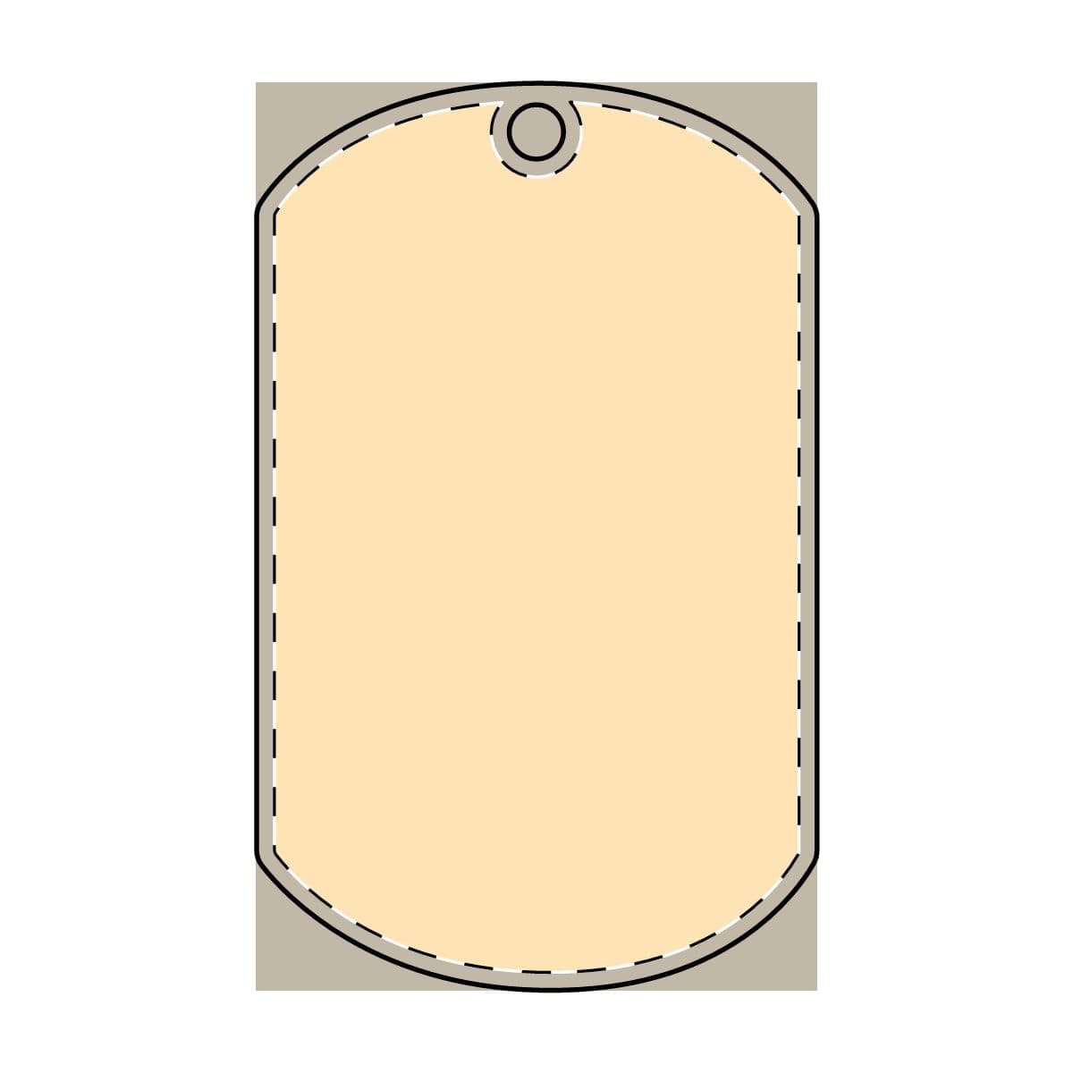 Dog Tag Keychain (Engraving) — Gold Plated — front