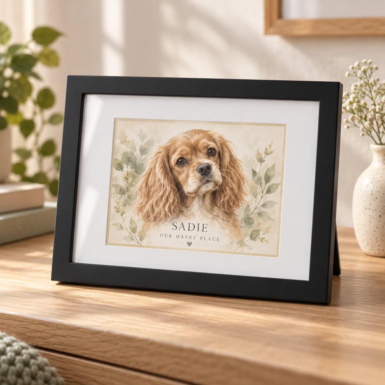 Custom Black MDF Framed Poster with Your Photo or Text